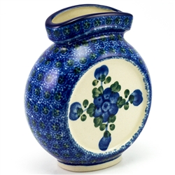 Polish Pottery 4.5" Mini Vase. Hand made in Poland and artist initialed.