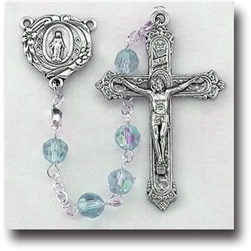 20" Premium Hand Crafted 6mm Tin Cut Crystal Bead Rosary with a deluxe Crucifix and Center
It comes with a Deluxe Velvet Box