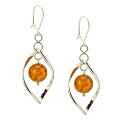 Honey Amber Dangle Earings