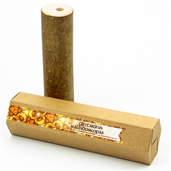 Ecological kaleidoscope placed within natural branch of a hazel tree and filled with tiny pieces of amber. Made by hand, without removal of bark and without usage of any painting or impregnation materials.