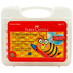 Brilliant Beeswax Crayons In Storage Case 24/Pkg by Faber-Castell