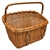 Vintage style, handmade of natural wicker, great for your
 bike to carry shopping or any other small items. Poland is famous for hand made wicker baskets.  This is a tradition in areas of the country where willow grows wild and is very much a village and