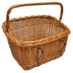 Polish Willow Wicker Bicycle Basket - Large