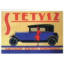 Stetysz, 1927 Polish Advertising Poster It has now been turned into a post card size 4.75" x 6.75" - 12cm x 17cm.