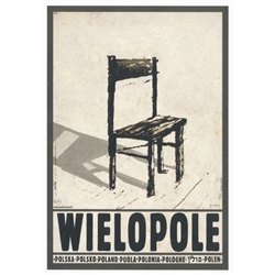 Wielopole, Hommage a Kantor, Polish Poster designed by artist Ryszard Post Card: Kaja. It has now been turned into a post card size 4.75" x 6.75" - 12cm x 17cm.