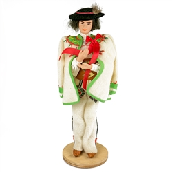 These dolls are perfect, clothed in authentic regional folk costumes, as certified by the Polish Ministry of Culture. These traditional Polish dolls are completely handmade. Notice the fine attention to detail and workmanship.