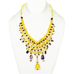 Bozena Przytocka is a designer of artistic amber jewelry based in Gdansk, Poland. Here is a beautiful example of her ability to blend amber and amethyst to create a stunning necklace.