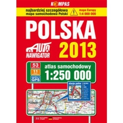 Clear and updated 2013 edition Poland Atlas at a scale of 1:250 000.  Packed with useful information.