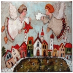 Artistic Ceramic Tile - Angels On High
