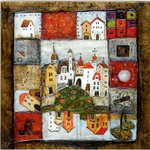 This charming artistic wall tile will surely brighten up your kitchen. The unique artwork on this wall hanging tile will make for an excellent gift. Featuring the art work of Polish artist Dominika Stawarz-Burska from Bochnia, Poland. This high quality wa