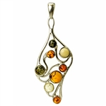 Multi Color Amber Pendant