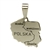 Map Of Poland Silver Pendant 1.5"