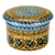 Polish Pottery 4.5" European Butter Crock. Hand made in Poland. Pattern U152 designed by Maryla Iwicka.