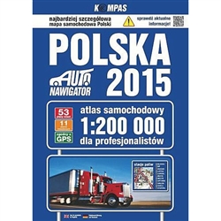 Clear and updated 2015 edition Poland Atlas at a scale of 1:200 000.  Packed with useful information.