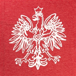 Ultra Soft Blushing Red T-Shirt With Polish Eagle