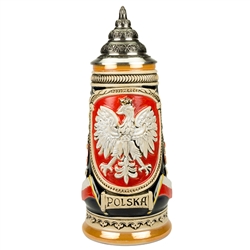 Polska Ceramic Stein 7.75" Tall