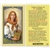 St. Dymphna - Holy Card.  Plastic Coated. Picture is on the front, text is on the back of the card.