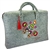 Large handbag made of stiff light grey felt, which is characterized by high durability. The main decoration is a colorful embroidered Lowicz flower - an original design by Farbotka, inspired by Polish folk culture. Includes an adjustable, detachable strap