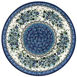 Polish Pottery 10.5" Dinner Plate. Hand made in Poland. Pattern U4421 designed by Teresa Liana.