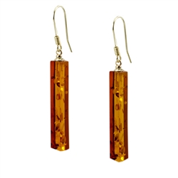 Very elegant pilaster shaped columns of honey amber.