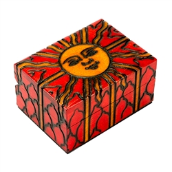 Miniature Floral Wooden Box, This beautiful miniature floral box is made of seasoned Linden wood, from the Tatra Mountain region of Poland.