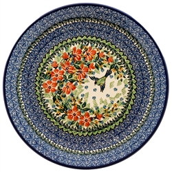 Polish Pottery 10.5" Dinner Plate. Hand made in Poland. Pattern U2480 designed by Maria Starzyk.