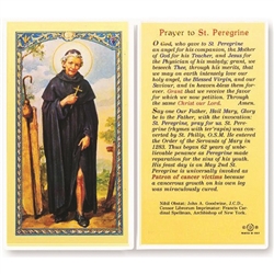 Holy Card Plastic Coated. Picture is on the front, text is on the back of the card.
&#8203;Patron saint of cancer victims.