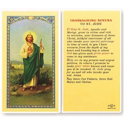 Polish Art Center - St. Jude - Holy Card.  Plastic Coated. Picture is on the front, text is on the back of the card.
