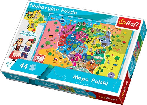 Polish Art Center - Map Of Poland - Educational Puzzle - Mapa Polski -  Puzzle Edukacyjne