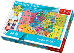 Map of Poland is a puzzle that draws the attention of both children and their parents. Presented in a friendly manner, the puzzle combines fun with learning to stimulate the imagination. The puzzle is specifically tailored to the learning capabilities of
