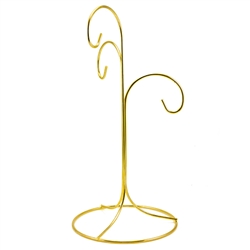 Size 11" - 28cm tall". This stand is suitable for hanging ornaments between 4' and 8" tall.
