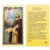 St. Dominic - Holy Card.  Plastic Coated. Picture is on the front, text is on the back of the card.