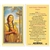 St. Kateri Tekakwitha - Holy Card.  Plastic Coated. Picture is on the front, text is on the back of the card.