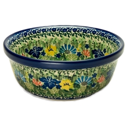 Polish Pottery 6" Cereal/Berry Bowl. Hand made in Poland. Pattern U2202 designed by Maria Starzyk.