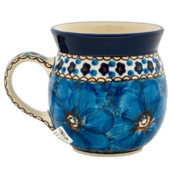 Polish Pottery 6 oz. Bubble Mug. Hand made in Poland. Pattern U408 designed by Jacek Chyla.