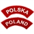 Embroidered sew on shoulder patch - Select either Poland or Polska (the Polish version of Poland)