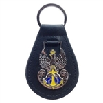 Polish Naval Insignia Leather Key Chain