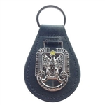 Polish Army Air Force Insignia Key Chain (Hussar). Eagle is chrome plated and shinier than appears in the photograph.Size is approx 3.75" x 2".