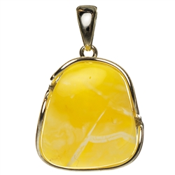 Baltic amber with Sterling Silver detail.