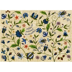 This beautiful note card features Kashubian flowers from the Kaszub region of north central and north western Poland. The mailing envelope also features Kashubian flowers. Spectacular!