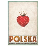Post Card: Polska with Strawberry, Polish Promotion Poster