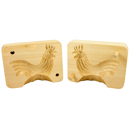 Carved Wooden Butter Molds Set of 3 Sizes with Assorted Patterns