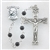 Polish Art Center - 17" 4mm Genuine Onyx Bead Handcrafted Rosary Handcrafted Rosary with Deluxe Silver Oxidized Crucifix and Center. It comes with a Deluxe Velvet Box. This is the perfect size for First Holy Communion!