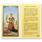 St. Lawrence - Holy Card