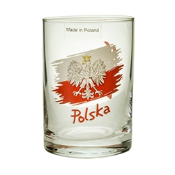 A great shot glass with the perfect Polish toasts. On one side you have the Polish Eagle superimposed on the Polish flag above the word "Polska" - Poland and on the other side "Na Zdrowie", "To Your Health". Set of 6 in a box. Made in Krosno, the center o