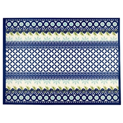 Large Polish cloth placemat featuring Polish stoneware colors and floral design. This material is 100% polyester.. Made in Poland.
See product code 9818199 for matching tablecloth.