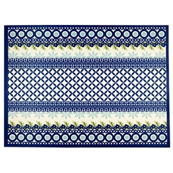 Large Polish cloth placemat featuring Polish stoneware colors and floral design. This material is 100% polyester.. Made in Poland.
See product code 9818199 for matching tablecloth.