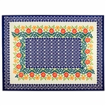Large Polish cloth placemat featuring Polish stoneware colors and floral design. This material is 100% polyester.. Made in Poland.
See product code 9818199 for matching tablecloth.