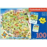 Castorland Education is a series of educational jigsaw puzzles, which through fun will help children to learn the alphabet and to extend their Polish and English vocabularies, introduce them to the magical world of numbers and basic arithmetic