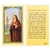 St. Clare - Holy Card.  Plastic Coated. Picture is on the front, text is on the back of the card.